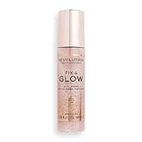 Makeup Revolution Fix & Glow Fixing Spray, Illuminating & Hydrating, Vegan & Cruelty-Free, 3.38 Fl Oz
