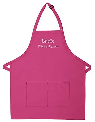 Made in the USA Personalized Embroidered Premium Adult Apron for Men Women Fathers Mothers Day Kitchen BBQ Grilling Gift