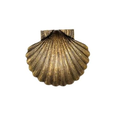 Antique Brass Seashell Door Knocker | Coastal Beach House Decor