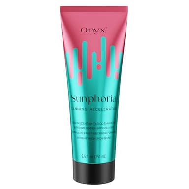 Onyx Sunphoria Bronzer-Free Indoor Tanning Bed Lotion | Fast Melanin-Boost Accelerator for Deeper Tan | Streak-Free Non-Sticky Formula with Hydrating Oils for Smooth Nourished Skin