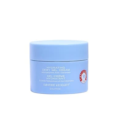 First Aid Beauty - Hydrating Dewy Gel Cream, Lightweight Oil-Free Facial Moisturizer with Hyaluronic Acid and Ceramides, Helps Reduce Excess Oil Build Up & Improve Skins Hydration, 1.9 FL oz