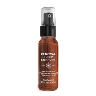 Isagenix Renewal Sleep Support™ - Fast-Acting Oral Melatonin Sleep Spray - Infused with Botanicals for Natural Sleep Cycle Realignment - Refreshing Cool Spearmint Flavor - No Artificial Ingredients