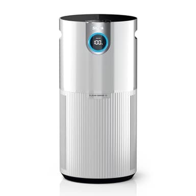 Shark HP200 Air Purifier MAX with Nanoseal HEPA, Cleansense IQ, Odor Lock, Cleans up to 1000 Sq. ft. and 99.98% of Particles, Dust, Allergens, Smoke, 0.1–0.2 Microns, White (Renewed)