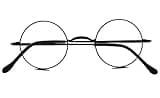 Agstum Pure Titanium Retro Round Eyeglasses Frame without Nose Pads (Black, 46mm)
