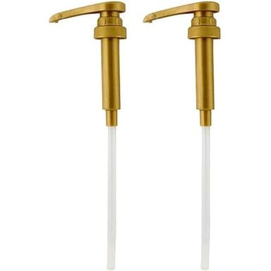 Syrup Pump Compatible with Torani, DaVinci and Skinny (Set of 2) - fits bottles (25.4 oz-750ml) (Gold)