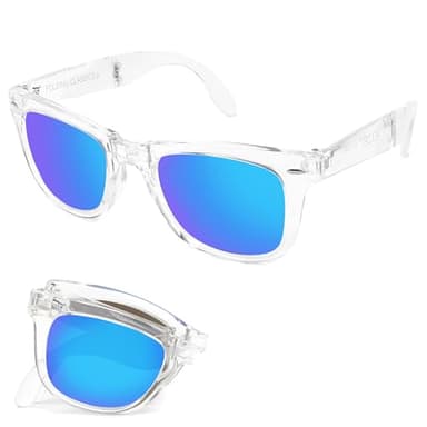 Foldies Classic Folding Sunglasses Polarized, UV400, UVA, UVB Protection for Men Women, Folding Sunglasses Leather Case
