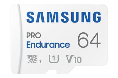 SAMSUNG PRO Endurance 64GB Micro SD Card for Recording Devices, Class 10, microSDXC, Up to 5 Years Warranty