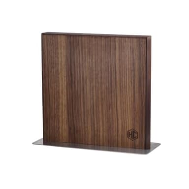 HexClad Magnetic Walnut Knife Block Holder with Strong Enhanced Magnets for Multipurpose Storage in the Home and Kitchen