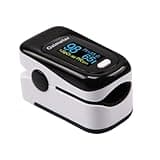Yohcuro Fingertip Pulse Oximeter with Fast & High-precision SpO2 Measurement, Blood Oxygen Saturation & Pulse Rate Monitoring, Rotatable OLED Screen with Large Fonts (Black & White)