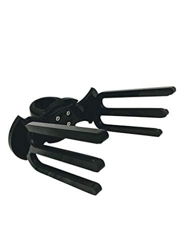 Krypt Towers Universal Swivel Wakeboard Tower Rack - Black 6061 Aluminum, Fits 2 Boards, Boat Tower Accessories, Secure Bungee, Rubber Inserts, Adjustable Clamp Sizes 1.75"–2.5"