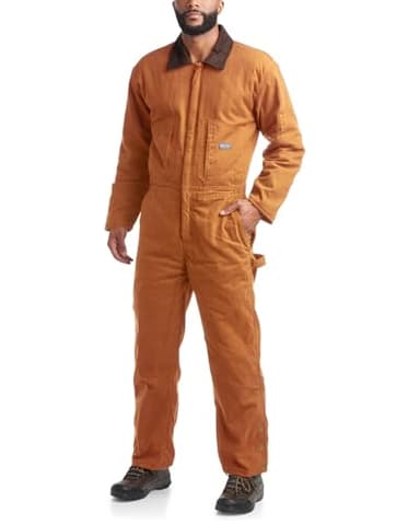 Bass Creek Outfitters Mens Coveralls - Water Resistant Long Sleeve Work Wear Jump Suit Insulated Coveralls for Men, Size X-Large, Wheat