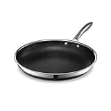 HexClad Hybrid Nonstick 12-Inch Frying Pan, Stay-Cool Handle, Dishwasher-Friendly, Oven-Safe Up to 900°F, Induction-Ready, Compatible with All Cooktops
