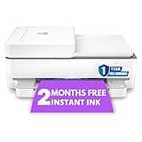 HP Envy 6458e All-in-One Wireless Color Inkjet Printer, Print Copy Scan - 10 ppm, 4800 x 1200 dpi, Auto 2-Sided Printing, 35-Sheet ADF, Dual-Band WiFi, Instant Ink Ready, White (Renewed)