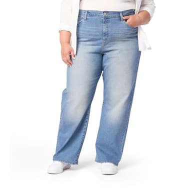 Levi Strauss Signature Gold Women's Heritage High-Rise Loose Straight Jeans Stretch Denim (Also Available in Plus Size), (New) Luna, 22 Plus