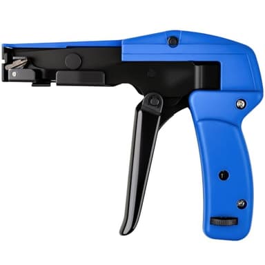 Krismose Cable Tie Gun, Die-Cast Steel Flush Cut Fastening Tool, Ergonomic and Adjustable Tension 1-3 Settings, 6.29 Inches Length for Nylon Cable Ties