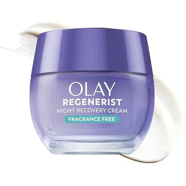 Olay Night Cream for Face, Anti-Aging Face Moisturizer for Women - Fragrance-Free Skin Care, Anti-Wrinkle, Exfoliate, Smooths Texture - Triple Collagen Cream, Niacinamide, Pro-Vitamin B5, 1.7Oz