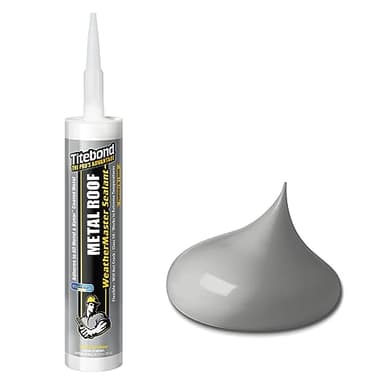 Titebond WeatherMaster Metal Roof Sealant, Silver – Premium Polymer Caulk for Aluminum, Copper, Galvanized Steel & Coated Metals, UV-Resistant – 62611, 9.5 Oz. Cartridge