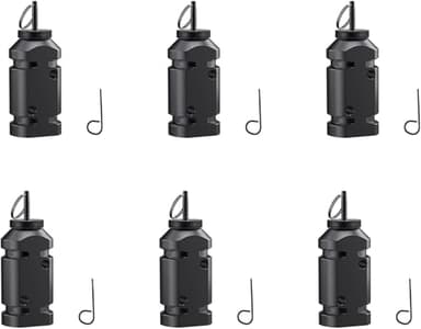 Wuden 6-Pack Perimeter Trip Alarm, Trip Wire Alarm Device, Camping 12 Gauge Bear Deterrent, Black(6PCS) (Black1)