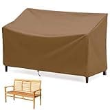 Outdoor Bench Cover for 3-Seater Bench, 210D Waterproof Outdoor Patio Furniture Cover, All Weather Resistant Bench Cover for Patio Furniture Garden Sofa Chair, 64" L x 26" W x 35" H (3 Seater)