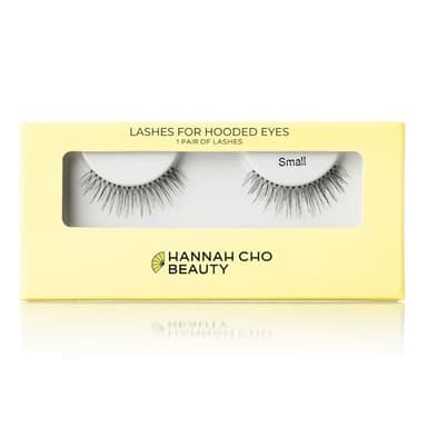 Best Strip Lashes for Hooded Eyes - Very Natural, Pre-sized False Eyelashes - Designed for Hooded Eyelids - Small Style, Weightless - Hannah Cho Beauty
