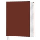 Notebook Journal, 8.5" x 11", 400 Pages College Ruled Notebook, Leather Journal for Women Men, Thick Journals for Writing, 125pcs Sticky Tabs, Inner Pocket, A4 Large Notebooks for Work School, Brown