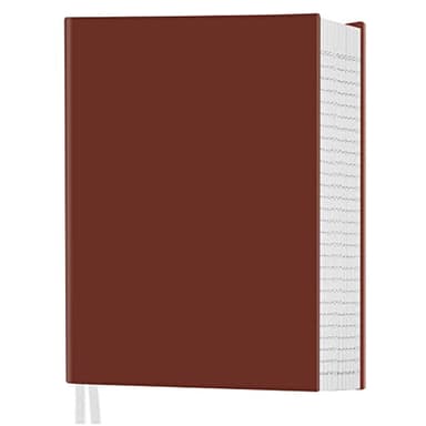 Notebook Journal, 8.5" x 11", 400 Pages College Ruled Notebook, Leather Journal for Women Men, Thick Journals for Writing, 125pcs Sticky Tabs, Inner Pocket, A4 Large Notebooks for Work School, Brown