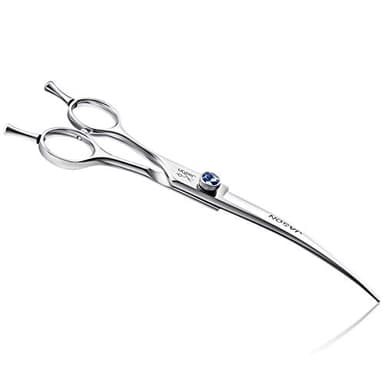 JASON 7" Curved Dog Grooming Scissors, Cats Grooming Shears Pets Trimming Kit with for Left Handed Groomers, Sharp, Comfortable Shear Christmas Gift