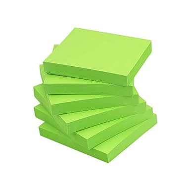 Early Buy Sticky Notes 3x3 Self-Stick Notes Green Color 6 Pads, 100 Sheets/Pad