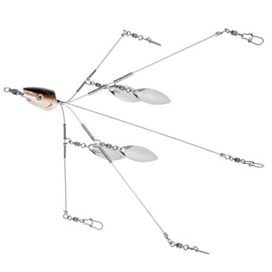 SF 4 Blades Alabama Rigs 5 Arms Umbrella Fishing Rigs Lure for Bass Fishing Bait Rigs 9.1inches/23cm