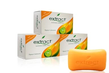 extract Original Herbal Whitening Soap With Papaya And Calamansi 125g (Pack of 3)
