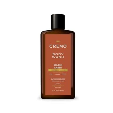 Cremo Body Wash Men, Notes of Red Currant, Pineapple, Ambergris and Moss, Rich-Lathering Golden Amber, 16 Fl Oz