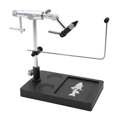 Nirvana V2 Rotary Fly Tying Vise with Travel Base (Silver)