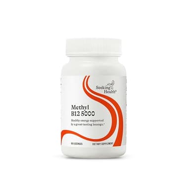 Seeking Health Methyl B12 5000, 5000 mcg B12 as Adenosylcobalamin and Methylcobalamin, Potent Formula Supports Healthy Metabolism, Methylation, Cognitive Health, Vegan and Vegetarian (60 lozenges)*