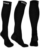 Physix Gear Compression Socks - Best Men & Womens Compression Socks for Circulation, Running, Nurses, Athletic Use Sock Compression, Blood Pressure Socks, Calcetines de Compresion, All, Black, S/M