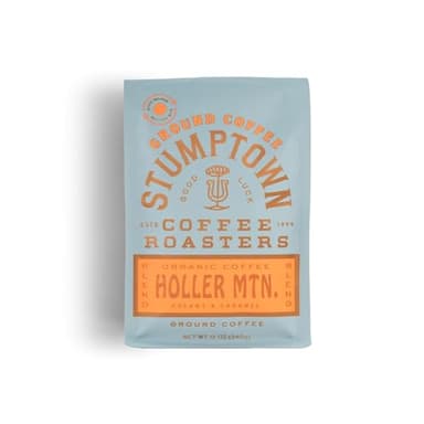Stumptown Coffee Roasters, Organic Medium Roast Ground Coffee, 100% Arabica Coffee - Holler Mountain 12 Ounce Bag, Flavor Notes of Citrus Zest, Caramel and Hazelnut