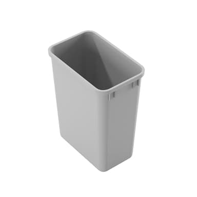 Dowell 35Qt Wastebasket Trash Container, 9Gal, Plastic, Stackable, for Kitchen/Bathroom/Office, Fits Under Sink/Desk (Can Only, Grey 4000 35 04)