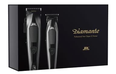 Amazon Series JRL Diamante Clipper & Trimmer Set – Brushless Motor, Fade Blade, Smart Clip Technology, Reset IQ Charge, 8200 RPM, 4-Hour Run Time for Barbers & Stylists (Black)