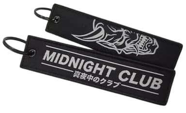 Midnight Club Oni Mask Japan Japanese Car Racing Race JDM Drive Driver Crew Keychain Key Tag Chain Fob Ring