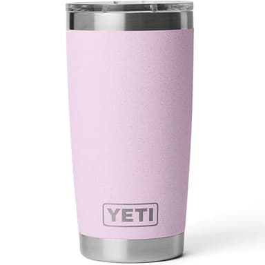 YETI Rambler 20 oz Tumbler, Stainless Steel, Vacuum Insulated with MagSlider Lid, Cherry Blossom