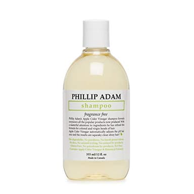 Phillip Adam Fragrance Free Shampoo - Sulfate Free and Paraben Free - Balances pH of Hair and Scalp - 12 Ounce
