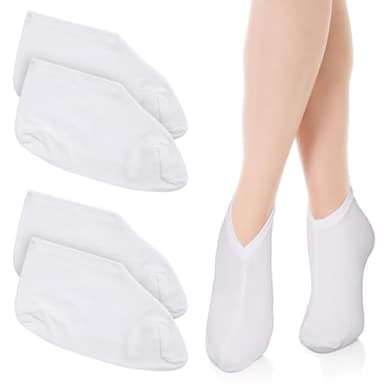 Gjinxi 2 Pairs Moisturizing Socks Overnight for Dry Feet, Cotton Moisture Enhancing Soft Spa Absorbing Lotion Socks for Foot Care, Cosmetic Therapy for Women and Men