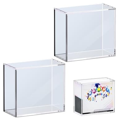 KISBOX 2 PCS ETB Protector Case, 5mm ETB Acrylic Display Case, Clear Ultra Acrylic Boxes for Display Compatible with Elite Trainer Box, Dustproof and Waterproof Display Box