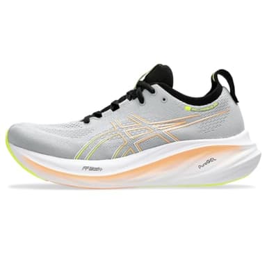 ASICS Men's Gel-Nimbus 26 Running Shoes, 10, Piedmont Grey/Safety Yellow