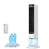 MEPTY 37" Tower Fan, Evaporative Air Cooler with Remote, Swamp Cooler with 3 Speeds, 3 Mode, Oscillating Air Cooler, Portable Cooling Fans with 12H Timer, Tower Fan for Room Bedroom