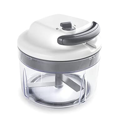 Lacor - 60599 - Affilato Handy Slicer, Food Chopper with Stainless Steel Blades, BPA-Free, 2 Speeds, 1.2 L