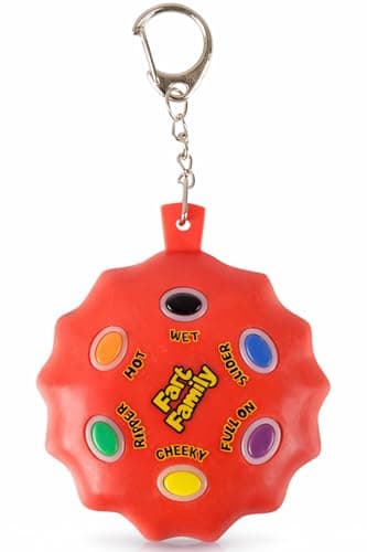 Vaulted Skulls & Co Farting Keychain | Funny Keychain w/ 6 Farting Sounds | 6 Buttons | Red