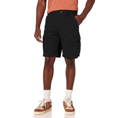 Amazon Essentials Men's 10" Classic-Fit Cargo Shorts, Soft Cotton Twill (Available in Big & Tall), Black, 40