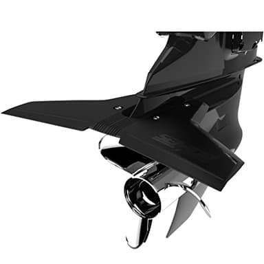STINGRAY HYDROFOILS - Classic Senior 2 Hydrofoils for 40-300 hp (Black) - Stabilizer Fins for Outboard/Outdrive Motors - Made in The USA