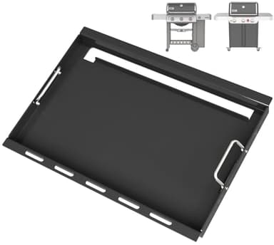 6788 Full Size Griddle for Weber GS4 Genesis II 300 Series Gas Grills, Flat Top Grill Griddle Insert with Handles for Weber Genesis II E310 E330 S315 EX315 SX335 EX335 Series Gas Grill, Carbon Steel