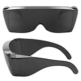 Wise Eyewear Cover-Ups Black Fit Over Sunglasses - Wrap Around Sunglasses - People Who Wear Prescription Glasses in the Sun (Black)